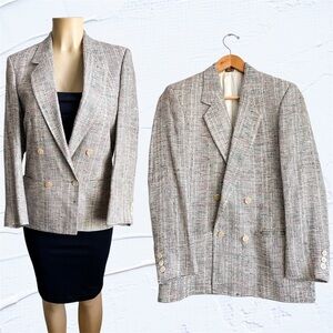 Nordstrom Cream and Pink Blazer Elegant Suit Jacket